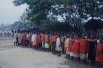 Group of children standing in rows, Sepik Roman Catholic Station, 1959