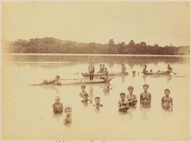 Children in Ra Lagoon, Viti Levu Fiji