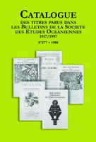 Bulletin de la Société des Études Océaniennes numéro 277