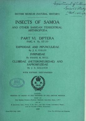 Insects of Samoa and other Samoan terrestrial arthropoda