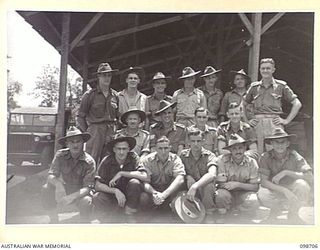 RABAUL, NEW BRITAIN. 1945-11-09. PERSONNEL OF 250 ADVANCED SUPPLY DEPOT PLATOON, AUSTRALIAN ARMY SERVICES CORPS, AT THEIR MALAGUNA ROAD DEPOT