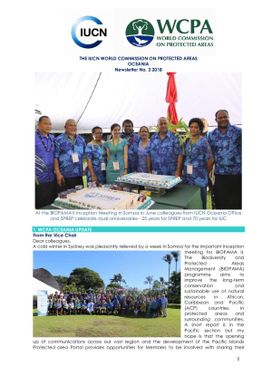 The IUCN Commission on Protected Areas Oceania. Newsletter No. 3. 2018