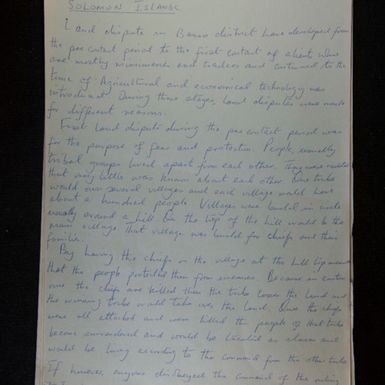 Settling land dispute in Bauro district of Makira in the Makira Province, Solomon Islanders by Gad Hagasuramo