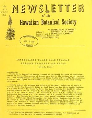 Newsletter - Hawaiian Botanical Society