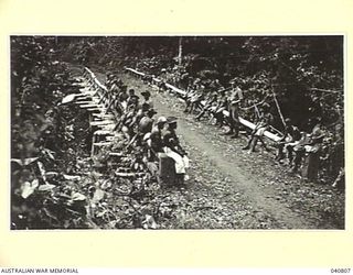 Ramu Valley, New Guinea. 1944-03. A view of a Japanese built road between Bogadjim and the Ramu Valley. The photograph was taken during a reconnaissance by Lieutenant Colonel R.B. Wood, Commanding ..