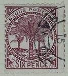 Stamp: Samoan Six Pence