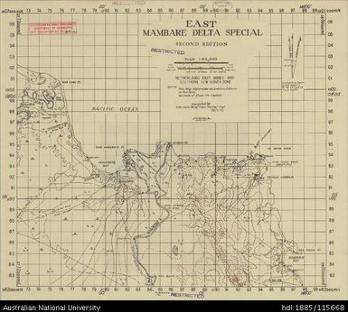 Papua New Guinea, Southern New Guinea, East Mambare Delta, Special map, 1943, 1:63 360