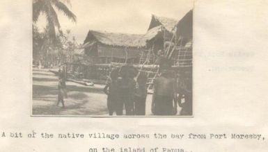 Native village across the bay from Port Moresby, on the island of Papua New Guinea.