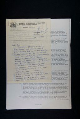 Land tenure - New Hebrides by J.C.D. Lawrence, Ministry of Overseas development, Aug 1977