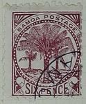 Stamp: Samoan Six Pence