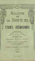 Bulletin de la Société des Études Océaniennes numéro 49