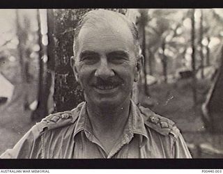 MILNE BAY, PAPUA. C.1942-12. THE COMMANDING OFFICER OF 110 CASUALTY CLEARING STATION FROM 1942-01 TO 1943-05, LIEUTENANT COLONEL F.L. WALL. (DONOR 4TH MILITARY DISTRICT, KESWICK BARRACKS)