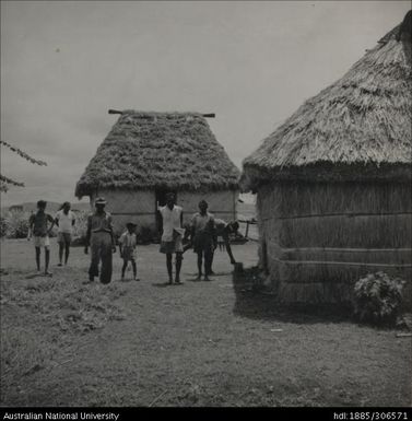 Fijians and huts