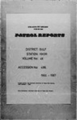 Patrol Reports. Gulf District, Kikori, 1966-1967