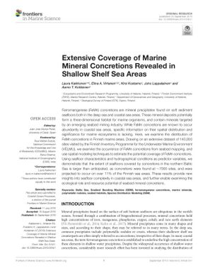 Extensive Coverage of Marine Mineral Concretions Revealed in Shallow Shelf Sea Areas