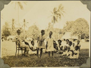 Group under the trees at Ba, 1928