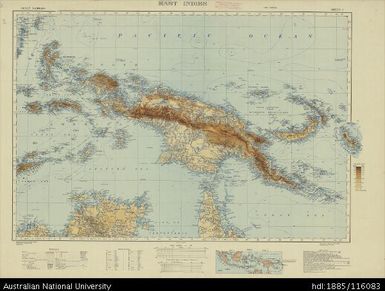 Papua New Guinea-Indonesia, New Guinea, East Indies, Series: GSGS 3860, 1942, 1:4 000 000