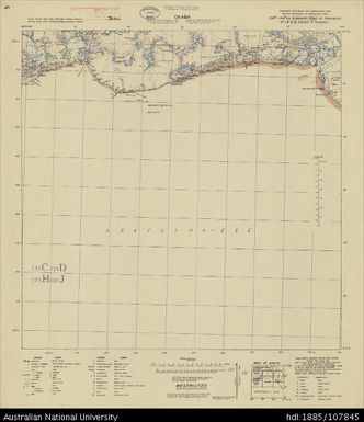 Indonesia, Papua, Netherlands Indies, Okaba, 1943, 1:250 000