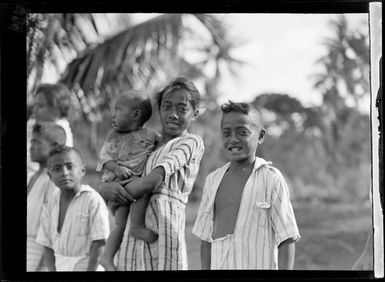 A close-up portrait of local Tongan children, Tonga