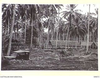 GAZELLE, NEW BRITAIN. 1945-11-23. JAPANESE TROOPS CONSTRUCTED A PRISONER OF WAR CAMP UNDER THE SUPERVISION OF 13 FIELD COMPANY. SHOWN, THE HOSPITAL AREA