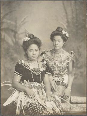 Portrait of two women. From the album: Photographs of Apia, Samoa
