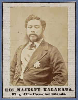 Photographer unknown :His Majesty Kalakau, King of the Hawaiian Islands. [ca 1880?]