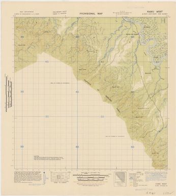 Provisional map, northeast New Guinea: Ramu West (Sheet Ramu West )