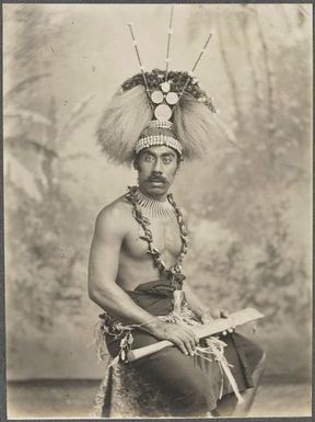 Portrait of a man seated. From the album: Photographs of Apia, Samoa