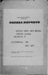 Patrol Reports. West New Britain District, Hoskins, 1970 - 1971