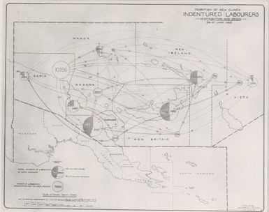 [Papua New Guinea thematic map series 1943-1944]: Territory of New Guinea indentured labourers