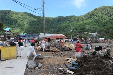 Earthquake ^ Tsunami - Pago Pago, American Samoa, October 9, 2009 -- The villagers of Pago Pago continue to remove debris from the recent tsunami white cruse ships continue to visit the island. Over a two-day period local and federal officials worked side-by-side with survivors to clean up disaster debris in villages across the island. Dan Stoneking/FEMA