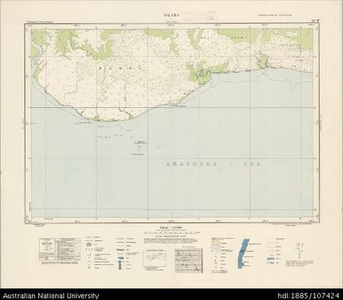 Indonesia, Western New Guinea, Okaba, Series: Nederlands-Nieuw-Guinea, Sheet 29-W, 1955, 1:100 000
