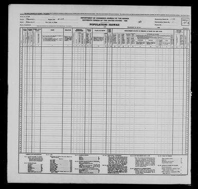 1940 Census Population Schedules - Hawaii - Hawaii County - ED 1-79