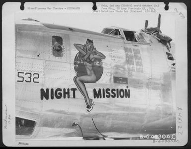 The Consolidated B-24 Liberator "Night Mission" Of The 11Th Bomb Group, Guam, Marianas Islands, 4 May 1945. (U.S. Air Force Number B64930AC)