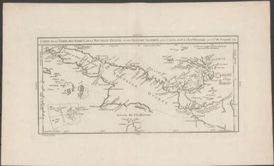 Carte de la Terre des Papous, de la Nouvelle Guinee, et des Isles de Salomon / selon le systeme de Mr. le Chevr. Dalrymple ; par le Sr. De Vaugondy 1774