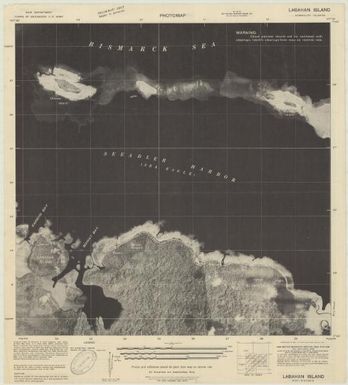 Special map Admiralty Islands (Labahan Island , back)
