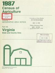 1987 census of agriculture, pt.46- Virginia