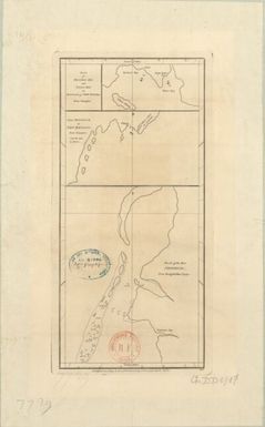 Plan of the bay Choiseuil from Bougainvilles voyage ; Plan of Mackrel bay and water bay on the s. coast of New Guinea from Dampier ; Port Montague on New Britain from Dampier / W.H. [sculp.]