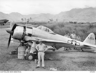 NADZAB, NEW GUINEA. 1944. A JAPANESE "OSCAR" FIGHTER AIRCRAFT WHICH WAS CAPTURED AT HOLLANDIA