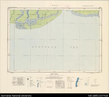 Indonesia, Western New Guinea, Witau, Series: Nederlands-Nieuw-Guinea, Sheet 30-U, 1955, 1:100 000