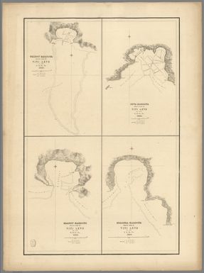 Whippy Harbour, South Side of Viti Levu, by the U.S.Ex.Ex. 1840. Suva Harbour, South Side of Viti Levu, by the U.S.Ex.Ex. 1840. Granby Harbour, South Side of Viti Levu, by the U.S.Ex.Ex. 1840. Ndronga Harbour, South Side of Viti Levu, by the U.S.Ex.Ex. 1840.