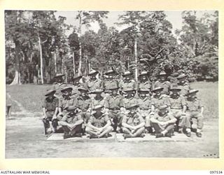 TOROKINA, BOUGAINVILLE. 1945-10-05. OFFICERS OF 57/60 INFANTRY BATTALION, 15 INFANTRY BRIGADE