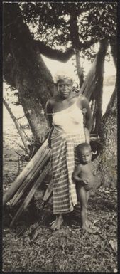 Fijian woman and children