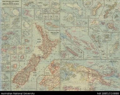 Pacific, Pacific Islands, New Zealand New Guinea and the Principal Pacific Islands, National Geographic, 1966