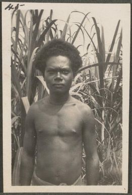 Papuan man in a loin cloth, New Britain Island, Papua New Guinea, approximately 1916