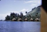French Polynesia, beach houses at Bali Hai Resort on Moorea Island