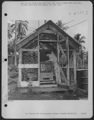 The Power For The Famed "Mosquito Network" Is Supplied By A Gasoline Generator, Mounted In Such A Way That It Can Be Moved On Very Short Notice. Here, T/5 Rudolph Rubin, A Technician From San Antonio, Texas, Attends The Motor. Top Flight Radio Programs F (U.S. Air Force Number 68550AC)