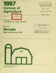 1987 census of agriculture, pt.28- Nevada