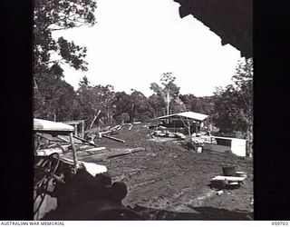 DONADABU, NEW GUINEA. 1943-11-09. GENERAL VIEW OF THE EILOGO SAWMILL OPERATED BY THE 9TH AUSTRALIAN WORKSHOPS AND PARKS COMPANY, ROYAL AUSTRALIAN ENGINEERS