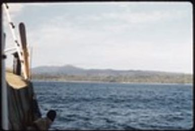 Coastline landscape from boat